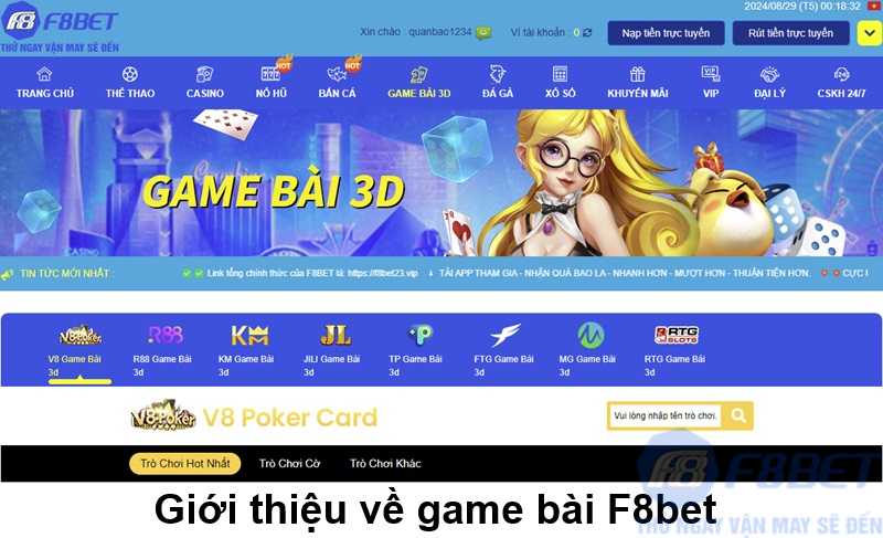 Giới thiệu về game bài F8bet